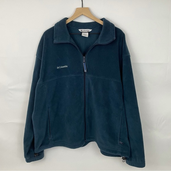 ❄️Men’s Teal Columbia Full Zip Fleece Jacket❄️ - Picture 2 of 4